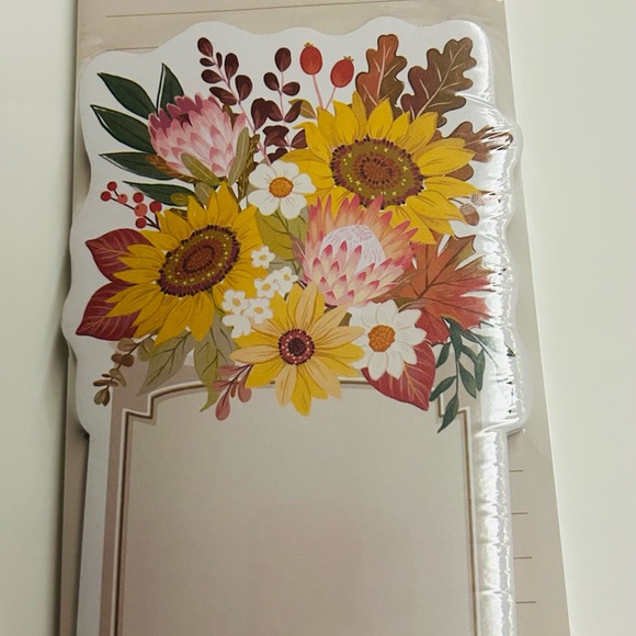 New Clementine Notepad Set 2 Pads "Hello Fall" Floral Pumpkins Leaves - Picture 3 of 9